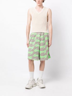Fleece shorts mit print Natasha Zinko grau