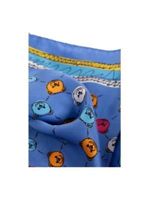 Bufanda de seda con bolsillos Moschino azul