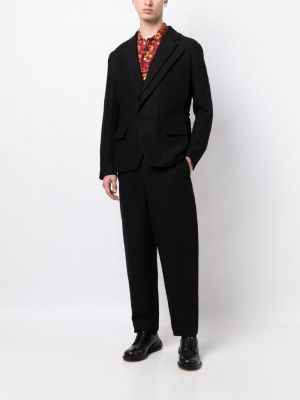 Lniane spodnie Uma Wang czarne