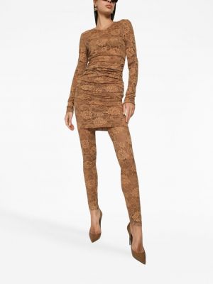 Spitzen leggings Dolce & Gabbana braun