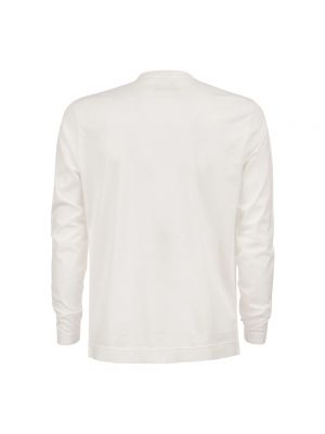 Camiseta de manga larga de algodón Fedeli blanco
