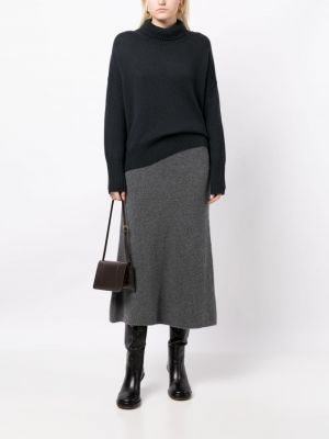 Kašmírové midi sukně Lisa Yang šedé