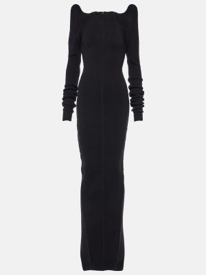 Кашмирена вълнена макси рокля Rick Owens черно