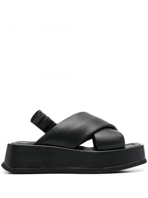 Sandales à plateforme Pollini noir