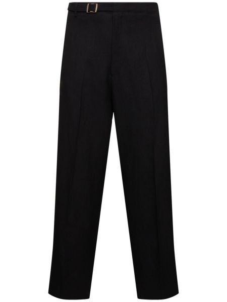 Pantalones de lino Zegna negro