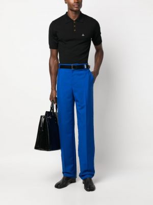 Vilnonis polo marškinėliai Vivienne Westwood juoda