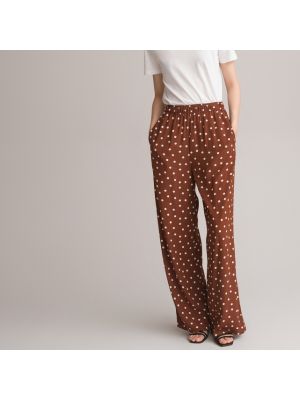 Pantalones con lunares con estampado La Redoute Collections beige