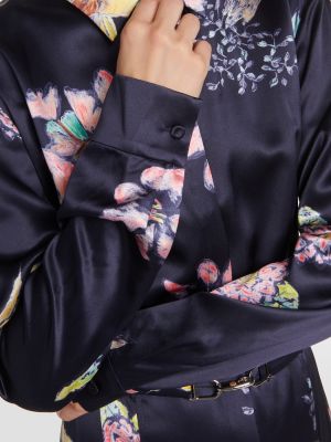 Svilena midi obleka s cvetličnim vzorcem Gabriela Hearst