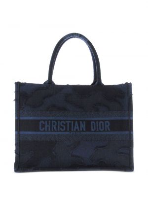 Shopper large à imprimé camouflage Christian Dior Pre-owned bleu