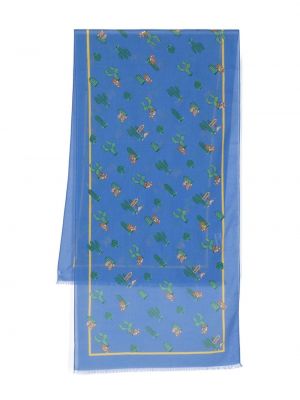 Schal mit print Moschino blau