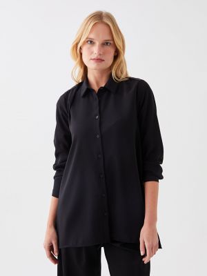 Рубашка с вышивкой с пайетками с длинным рукавом Lcwaikiki Classic черная