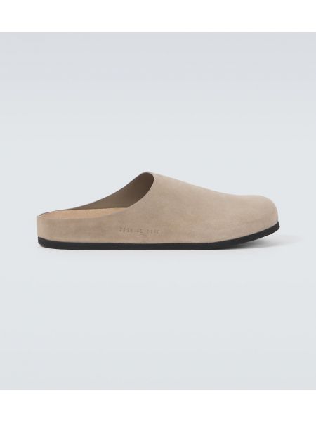 Semsket skinn tresko Common Projects beige