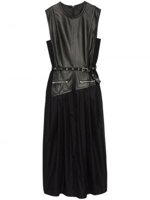 Sukienka midi skórzana plisowana 3.1 Phillip Lim czarna
