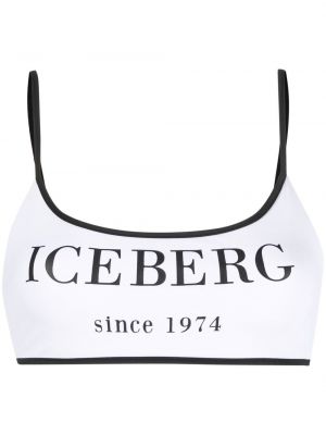 Trykt crop top Iceberg hvit