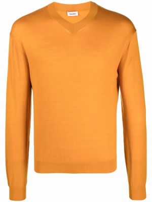 Пуловер с v-образно деколте Nanushka оранжево