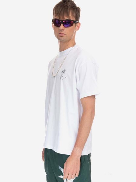Koszulka z nadrukiem relaxed fit Stampd biała