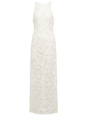 Μάξι φόρεμα με δαντέλα Danielle Frankel λευκό