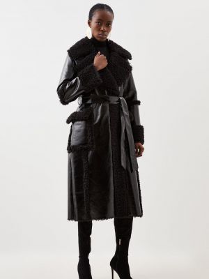 Длинное пальто Karen Millen черное