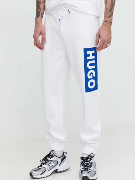 Pantaloni sport din bumbac Hugo Blue