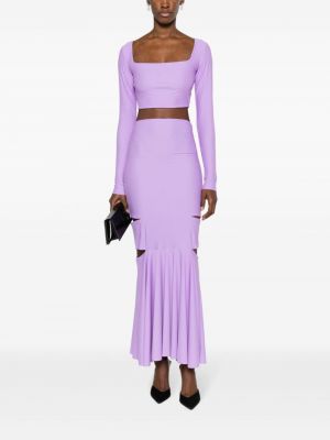 Długa spódnica plisowana Atu Body Couture fioletowa