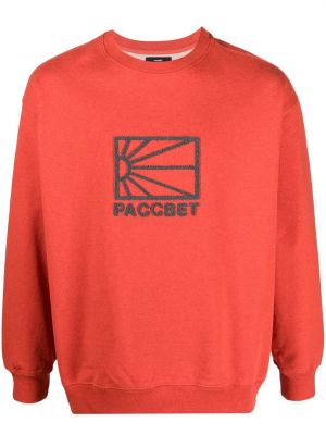 Medvilninis siuvinėtas džemperis Paccbet raudona