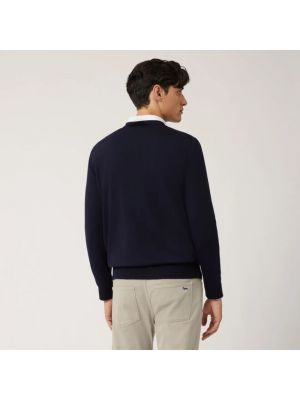Sweter z wełny merino Harmont & Blaine niebieski