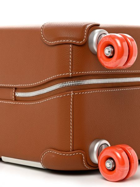 Kožený kufr Hermès Pre-owned hnědý