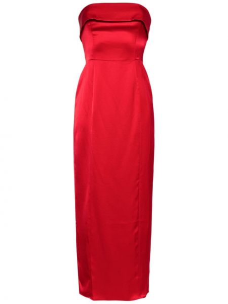 Сатенена вечерна рокля Reformation червено