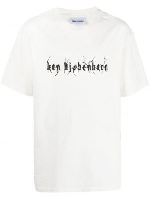 Oversize тениска с принт Han Kjøbenhavn бяло