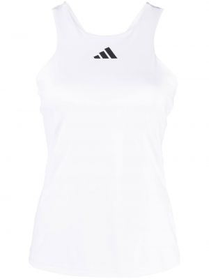 Top s printom Adidas Tennis bijela