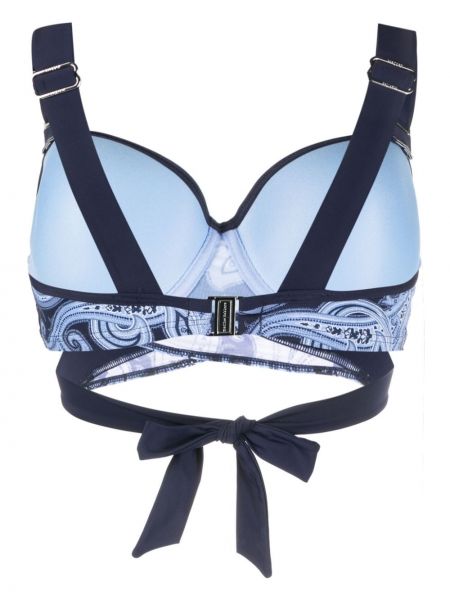 Bikini z nadrukiem z wzorem paisley Marlies Dekkers niebieski