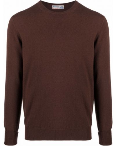 Jersey de cachemir de tela jersey con estampado de cachemira Ballantyne marrón