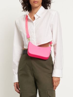 Bolsa de hombro de cuero de cuero Christian Louboutin rosa