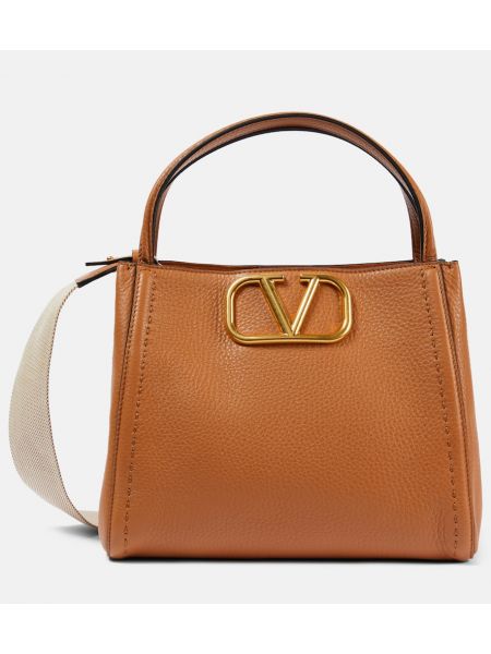 Δερμάτινη μεσαία τσάντα Valentino Garavani
