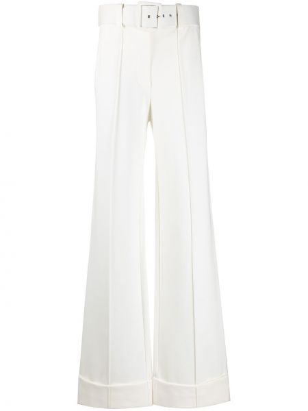 Pantaloni cu croială lejeră Victoria Victoria Beckham alb