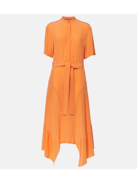 Silke bältesklänning Stella Mccartney orange