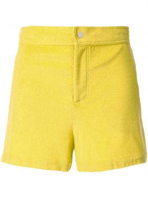 Bavlněné kalhoty s vysokým pasem Hermès - žlutá
