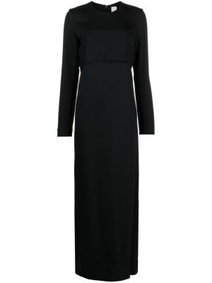 Μάξι φόρεμα ντραπέ από κρεπ Toteme μαύρο