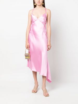 Satynowa sukienka wieczorowa N°21 różowa