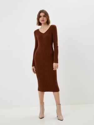 Платье-свитер By Swan коричневое