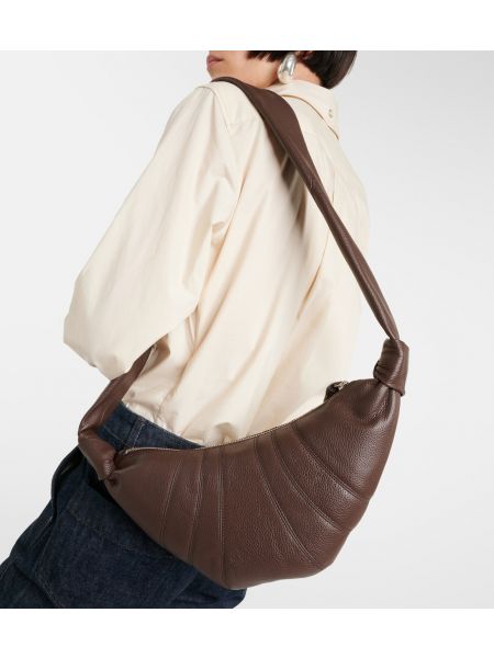 Кожаная сумка через плечо Lemaire коричневая