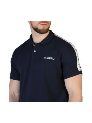 Camisa de algodón Automobili Lamborghini azul