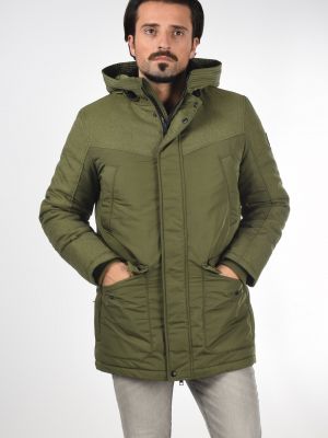 Зимнее пальто Solid зеленое