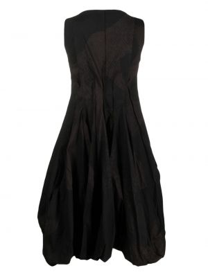 Sukienka koktajlowa z nadrukiem plisowana Rundholz czarna