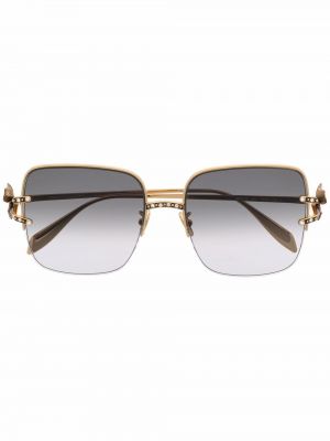Oversized sončna očala Alexander Mcqueen Eyewear zlata
