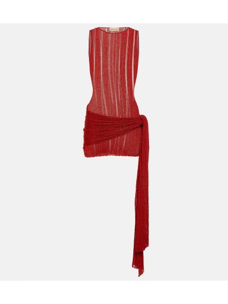 Kleid mit drapierungen Aya Muse rot