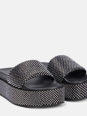 Сатенени ниски обувки на платформе Versace