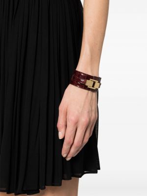 Leder armband Saint Laurent rot