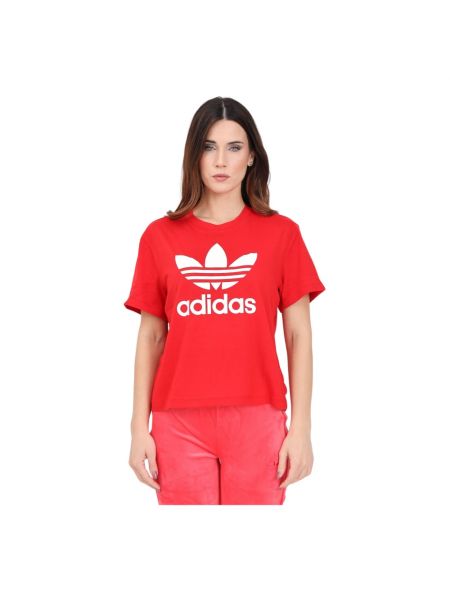 Koszulka oversize Adidas Originals czerwona