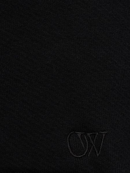 Medvilninės siuvinėtos šortai Off-white juoda